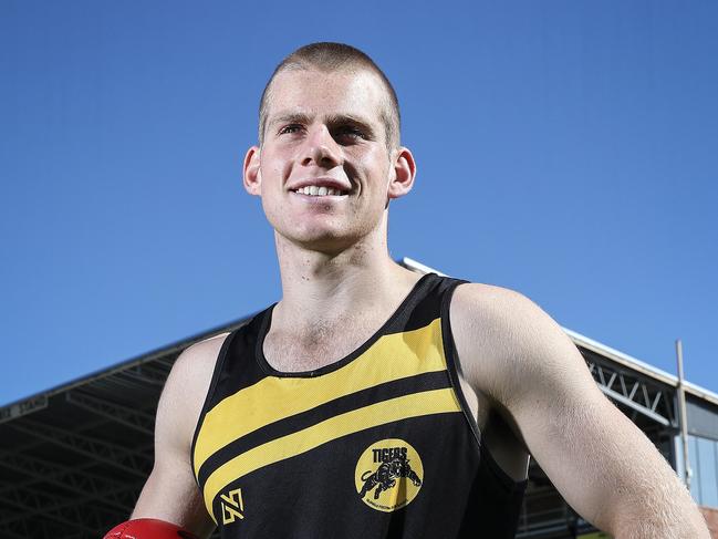 AFL DRAFT - Glenelg AFL draft prospect Kaine Baldwin at Glenelg Oval. Picture SARAH REED