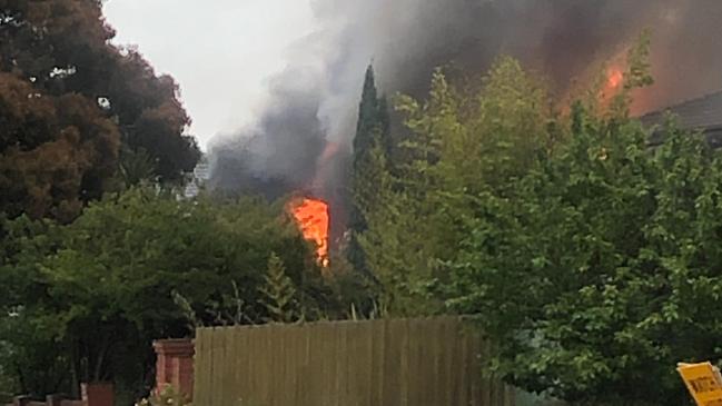 The couple’s Wantirna home was fully engulfed in flames by the time emergency crews arrived. Picture: Supplied