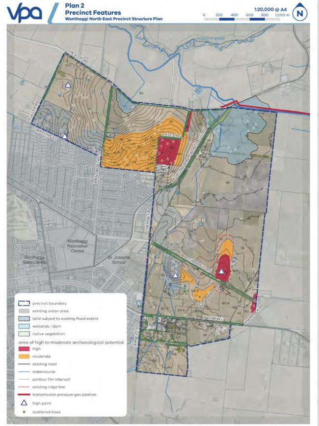 The layout of the Wonthaggi Northeast Precinct Structure Plan. Picture: Victorian Planning Authority