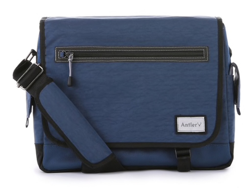 <p><b>ANTLER &mdash; URBANITE EVOLVE MESSENGER BAG, $99</b> Sturdy zippered compartments, closure clips and hard-wearing adjustable straps make <a href="https://antlerluggage.com.au/products/urbanite-evolve-messenger-bag-navy" target="_blank" rel="noopener">this bag </a>a good choice if you&rsquo;re a little rough in your day-to-day activities. There&rsquo;s also a tonne of pockets inside and out to easily stash away all your bits and pieces.</p>