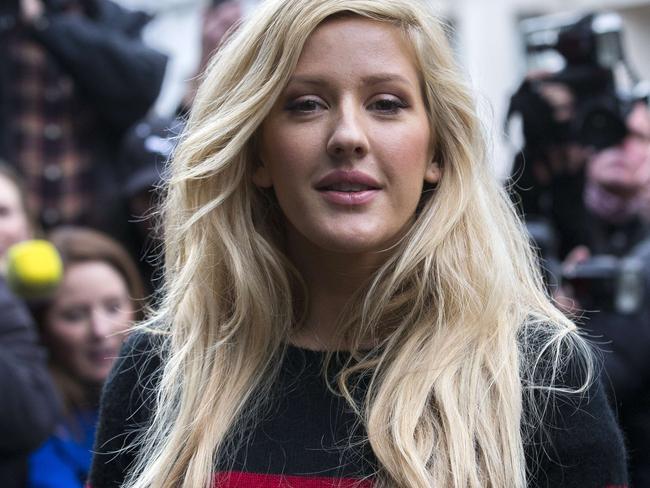 Girl power ... British singer Ellie Goulding arrives at a west London studio. Picture: AFP PHOTO /ANDREW COWIE
