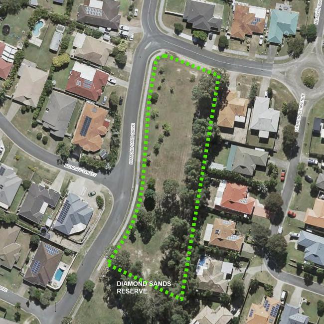 Proposed new off leash area at Diamond Sands Reserve, Upper Coomera.