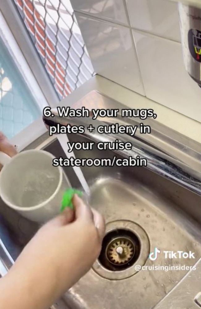 And then use the sponges to wash your dishes. Picture: TikTok/cruisinginsiders