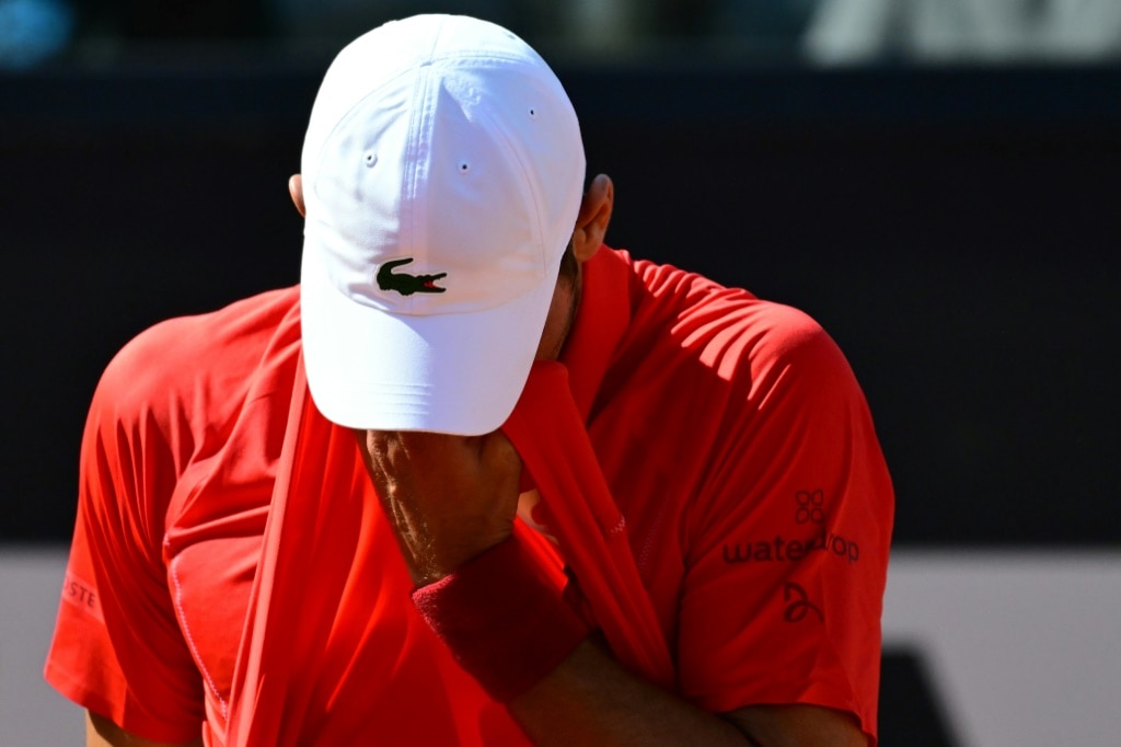 Hard times: Novak Djokovic