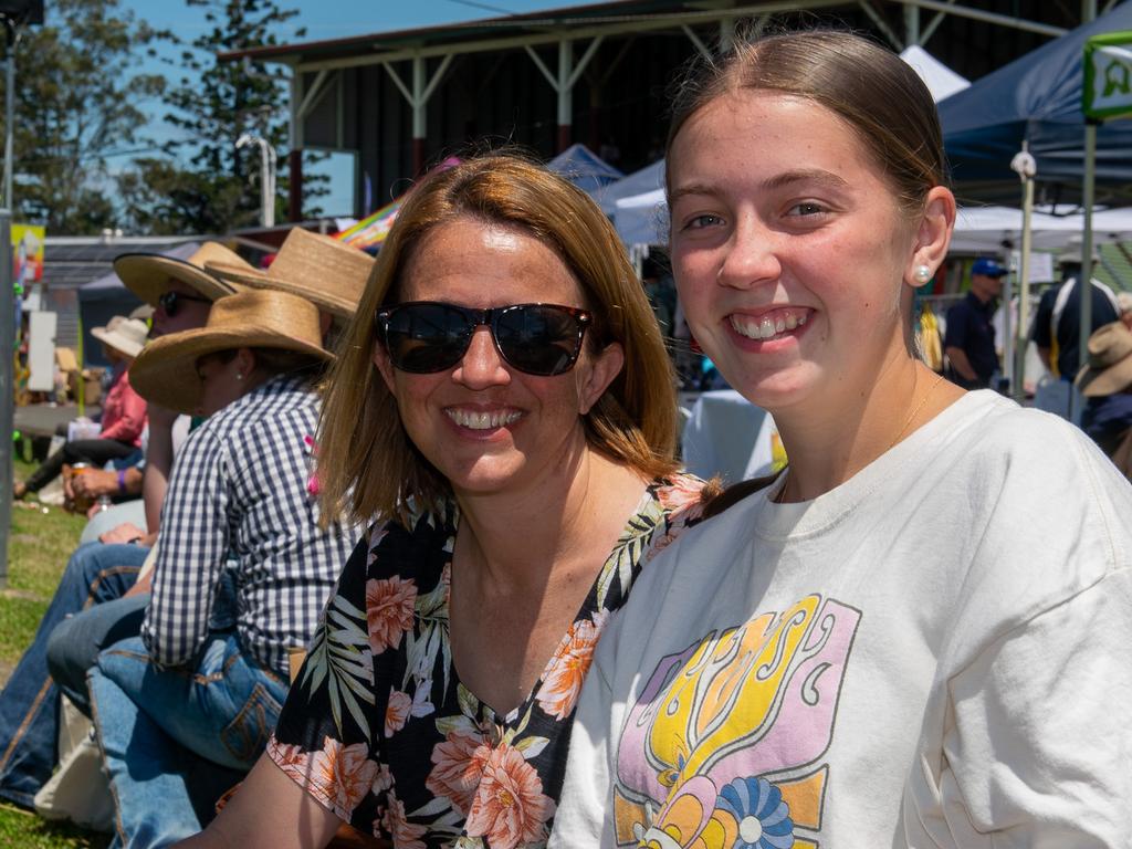 Kyogle mum and daughter duo, Hannah and Wendy Harris out enjoying the Kyogle Show. Picture: Cath Piltz