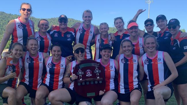 AFLQ Mackay pre-season carnival women's competition winners Curra Swans. Photo: Contributed