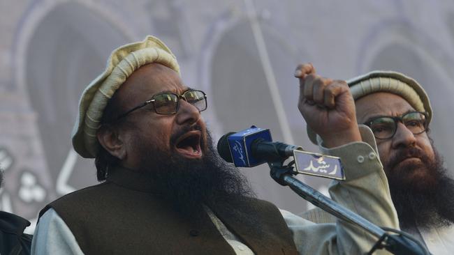 Hafiz Saeed in Lahore in December. Picture: AFP