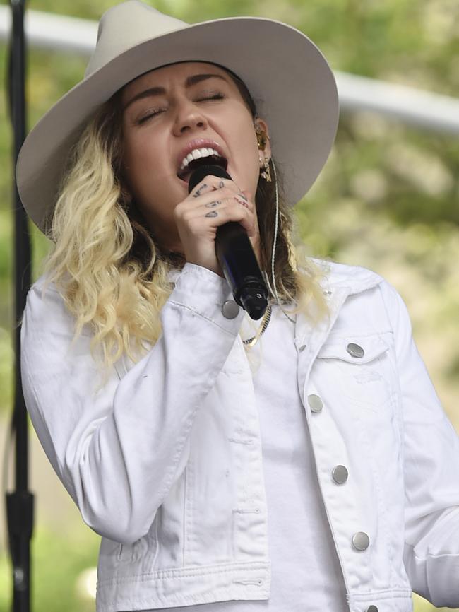 One Love Manchester line-up: Miley Cyrus. Picture: AP