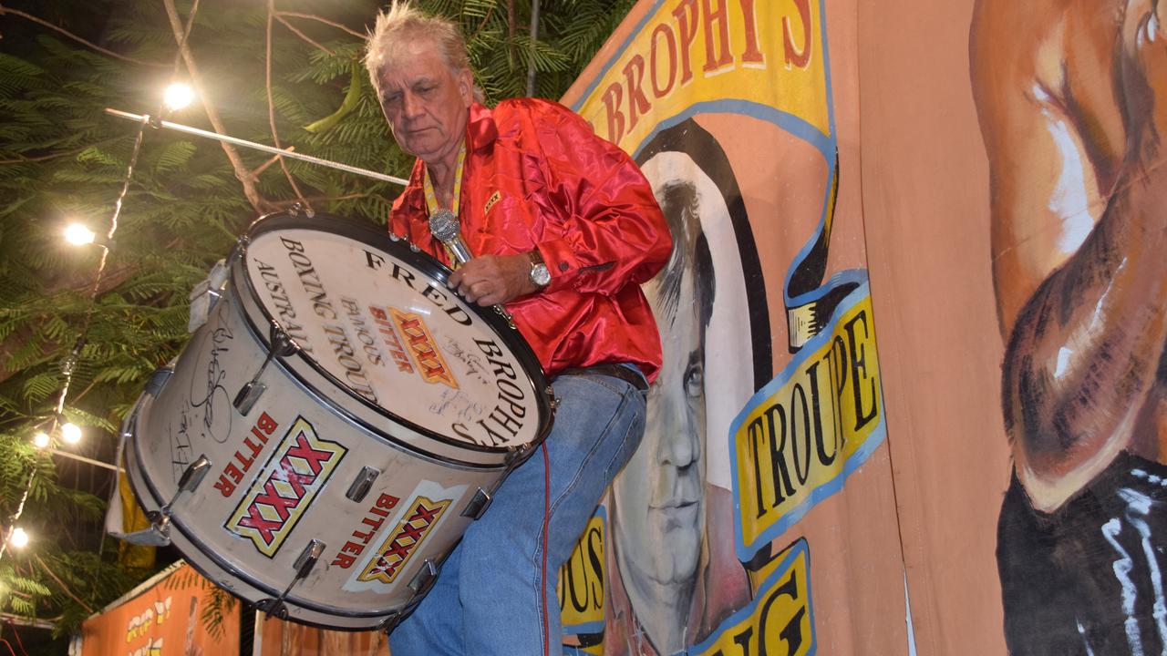 Fred Brophy before one of his events, which is the last spectacle of its kind in the world.