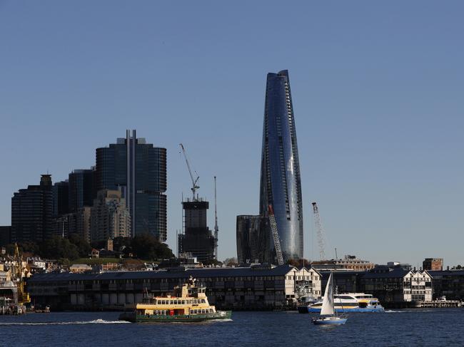 Crown Sydney stands tall from across Sydney Harbour in Barangaroo. Picture: NCA NewsWire/Nikki Short