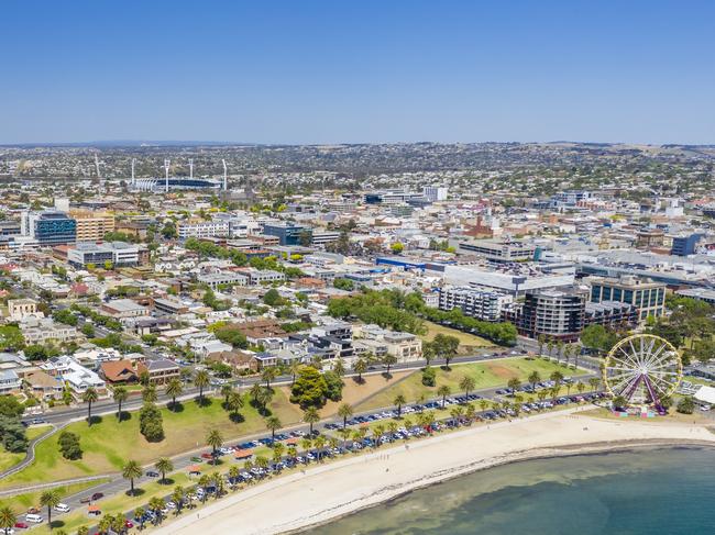 Aerial photo of city centre of Geelong in Victoria, Australia.Escape 21 January 2024Geelong 101Photo - iStock