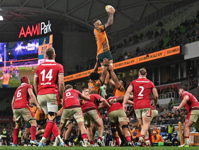 Lukhan Salakaia-Loto is enjoying the new direction of the Wallabies. Picture: Daniel Pockett/Getty Images