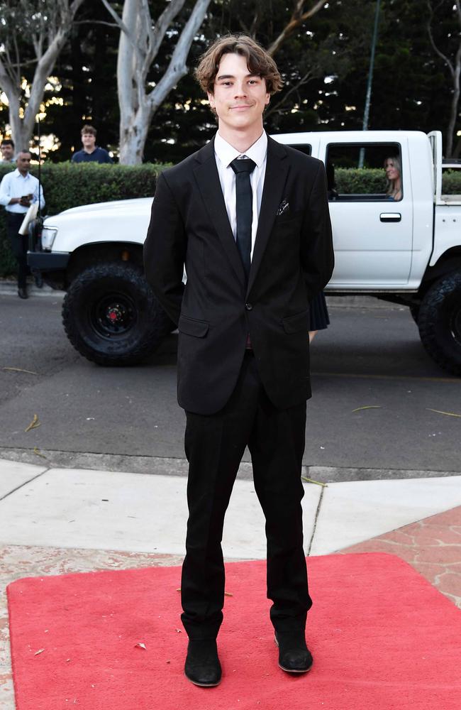 Max Andrews at Centenary Heights State High School formal. Picture; Patrick Woods.