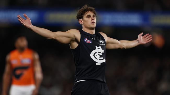 Charlie Curnow is dreaming of team success after successive Coleman medals. Picture: Michael Klein.