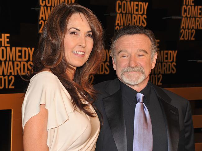 Robin with his wife Susan Schneider. Picture: Theo Wargo/Getty Images