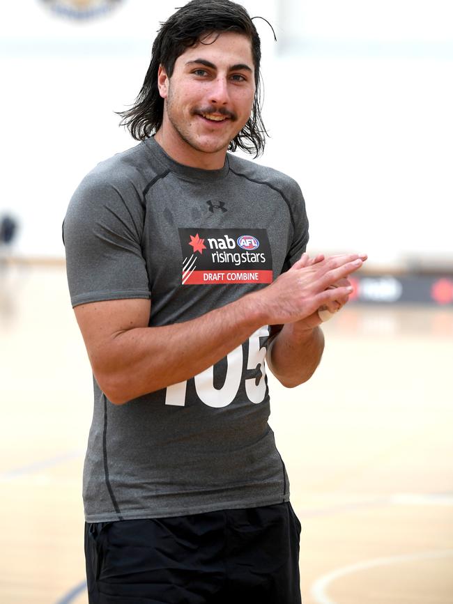 Lachlan Jones at the SA AFL Draft Combine at Immanuel College. Picture: Tricia Watkinson