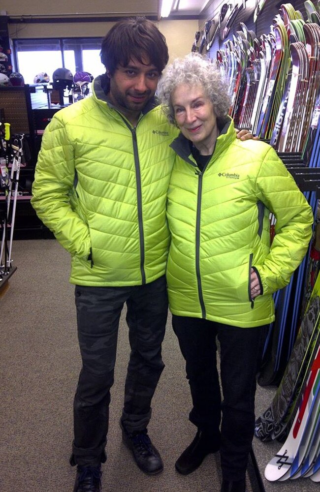 High profile ... Ghomeshi with Canadian literary icon Margaret Atwood.