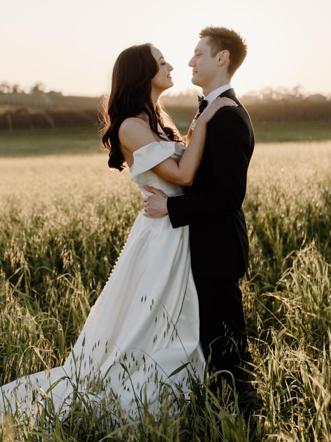 Georgina and Max Davis of Kensington on their wedding day. Picture: T&amp;G Studio