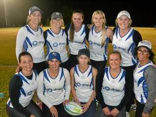 WINNERS: Hot to Touch A-Grade touch champions: (back) Shel Rowbotham, Emilee Irwin, Hannah Lyons, Maddison Ashdown, Rhiannon Stone, (front) Jess Standsbie, Jane Rowbotham, Jayde Laverty, Elle Mason and Trish Rowbotham. Picture: Molly Hancock