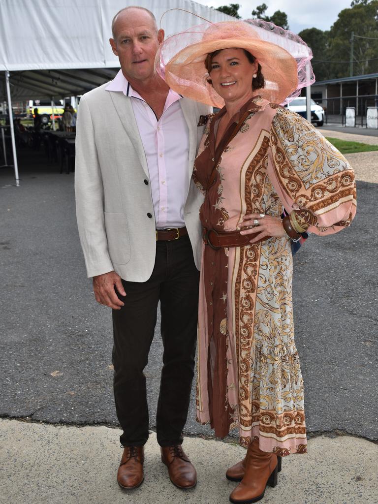 David Billman and Helen Kavanagh at The Archer race meeting at Callaghan Park, Rockhampton, on May 7, 2022.