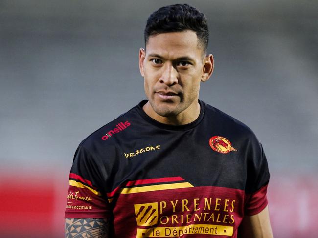 Israel Folau has played his last game for the Catalans Dragons. (Photo by RAYMOND ROIG / AFP)