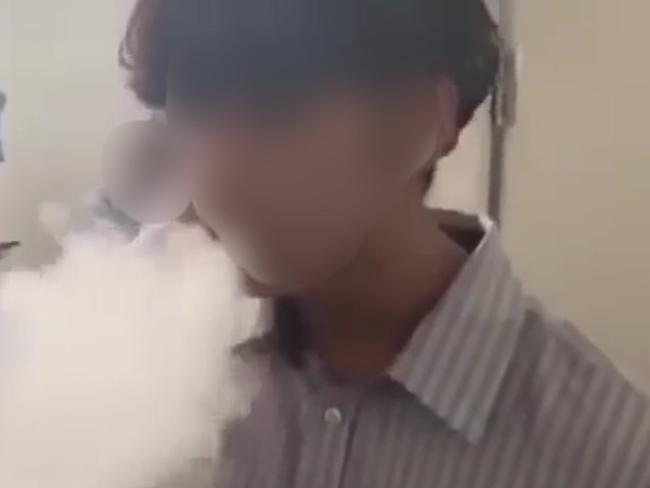 A number of students have been suspended from Emmaus College Rockhampton after a video surfaced of students vaping in a toilet block.