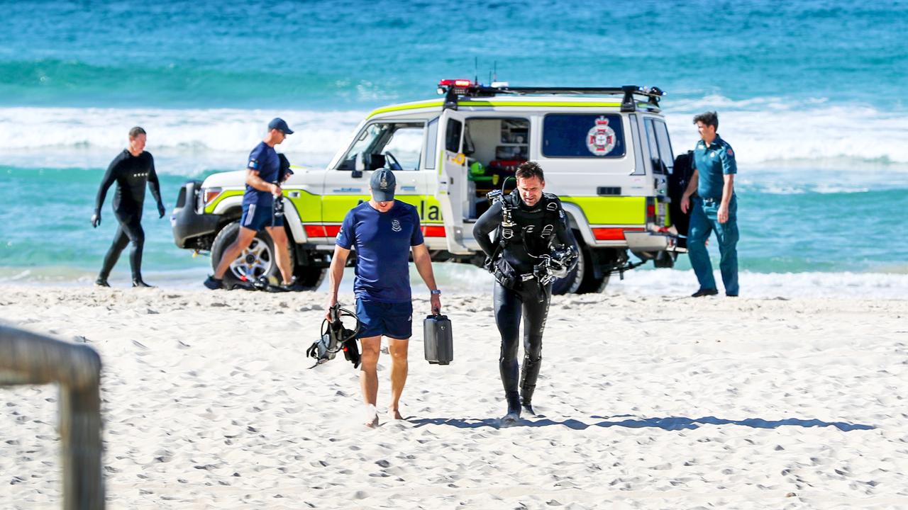 The Olympic champion was spearfishing at Palm Beach’s artificial reef when the tragedy occurred. Picture: Nigel Hallett