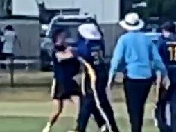 Brawl at a suburban cricket match.