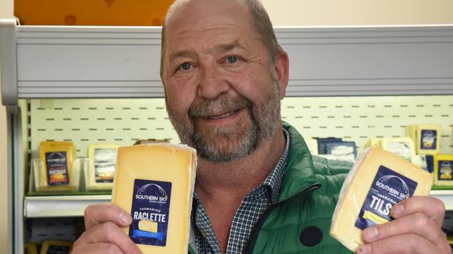 Southern Sky Cheese company boss Rod Wyker at his new Perth shop. Picture: Alex Treacy