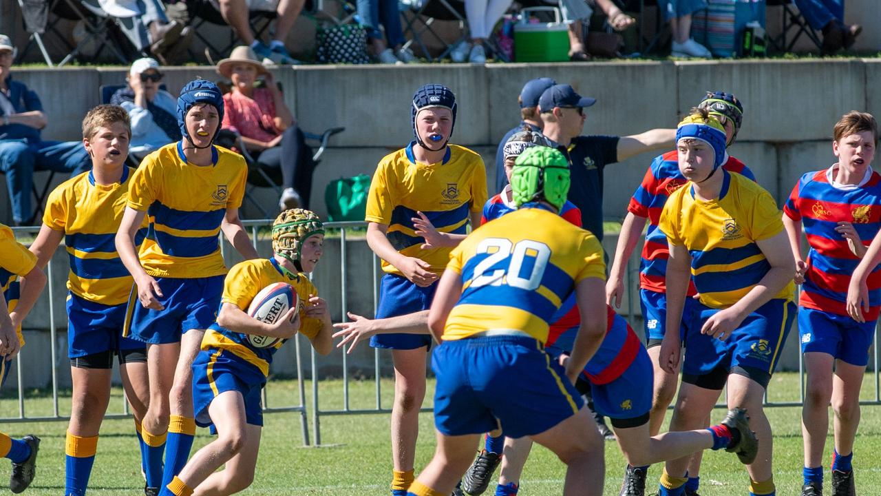 Downlands 13A vs TGS 13A. 2024 O'Callaghan Cup day at Downlands College. Photo by Nev Madsen