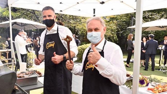 Premier Peter Malinauskas and Trade Minister Don Farrell in Japan, in October, 2022. Picture: Facebook