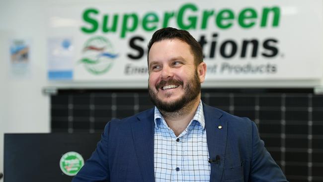 2024: Federal Member for Herbert Phil Thompson and Super Green Solutions Founder Sean Cochrane. Picture: Shae Beplate.