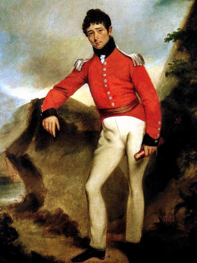 A painting of Colonel William Light, the Surveyor General who planned Adelaide.