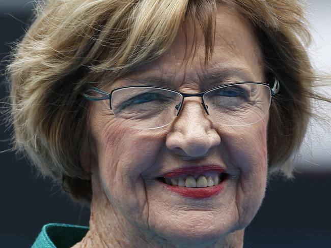 In this Jan. 26, 2015 photo, Australian tennis great Margaret Court smiles during the official launch of the remodeled Margaret Court Arena at the Australian Open tennis championship in Melbourne. Former tennis great and now Christian pastor Court says she will stop using Qantas â€œwhere possibleâ€ in protest over the Australian airline's promotion of same-sex marriage. â€œI am disappointed that Qantas has become an active promoter for same-sex marriage,