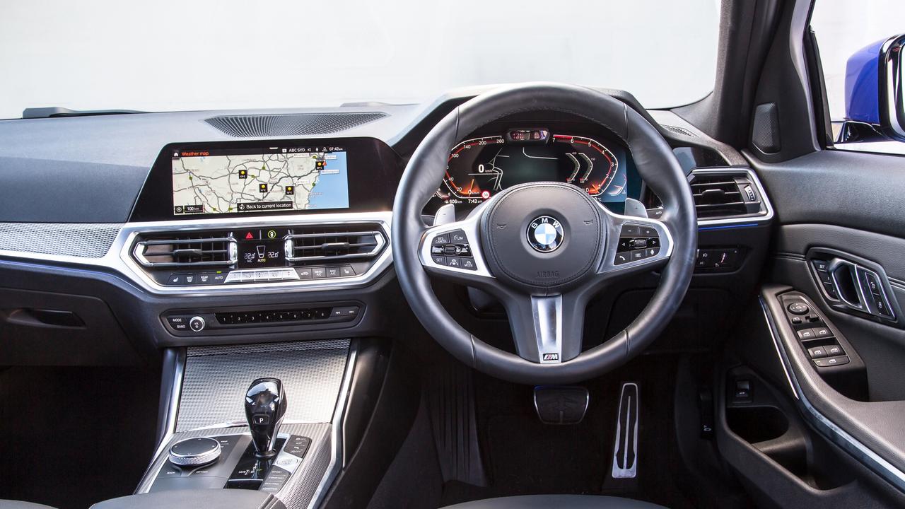 The M340i builds on the 330i’s cabin (pictured).