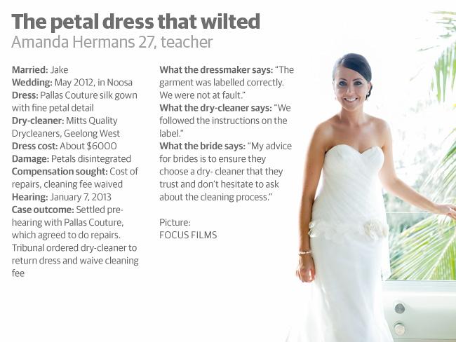 Two brides go to court in row over dry cleaning gowns after their