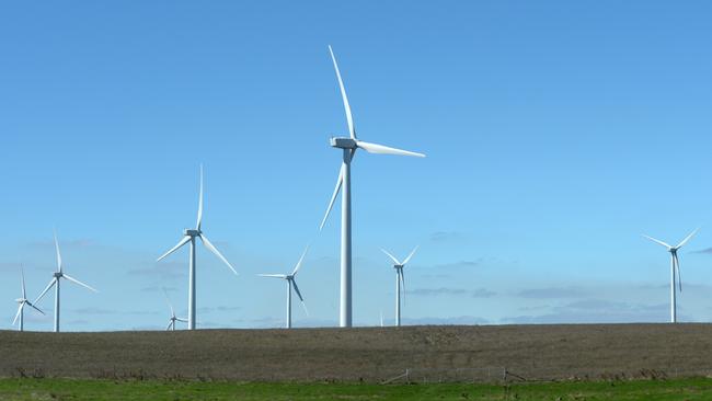 Australia is nowhere near meeting Energy Minister Chris Bowen’s target for solar panels and wind turbines. Picture: Carla Gottgens/Bloomberg via Getty Images