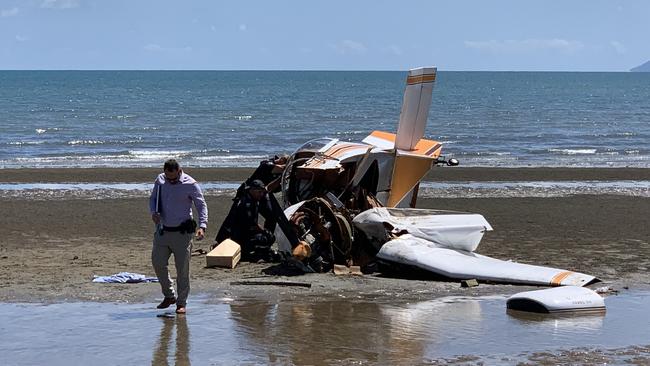 Fatal plane crash at Ball Bay, north of Mackay, on Christmas Eve 2021. Photo: Janessa Ekert