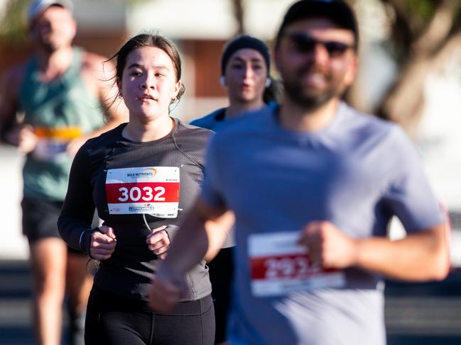 Jade Frais running the 7km run in the City to Casino on Sunday 18th May 2025. Picture: Linda Higginson
