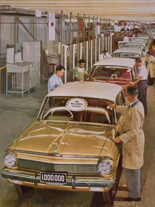 Happier times ... the 1 millionth Holden EJ sedan from 1962.