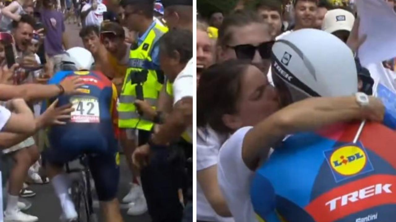 Julien Bernhard was fined over the kiss. Photo: Twitter