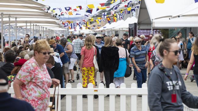 New Year’s Day Taste of Tasmania crowd. Picture: LUKE BOWDEN