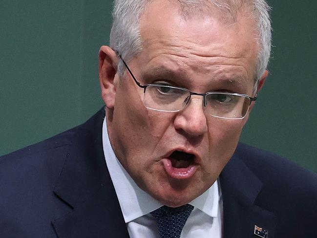 Prime Minister Scott Morrison told the partyroom the proposed laws were a shield not a sword. Picture: NCA NewsWire / Gary Ramage