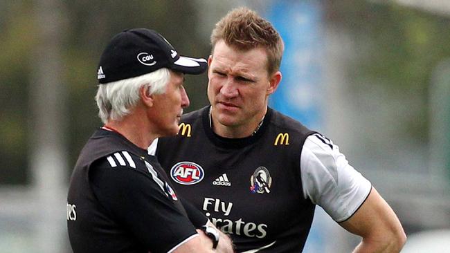 Collingwood coach Nathan Buckley says he regrets the reporting of his comments about former mentor Mick Malthouse.