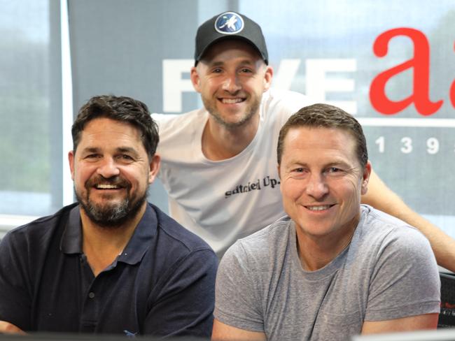 New FIVEaa drivetime sports show team Stephen Rowe, Jarrod Walsh and Mark Bickley. Picture: Supplied.