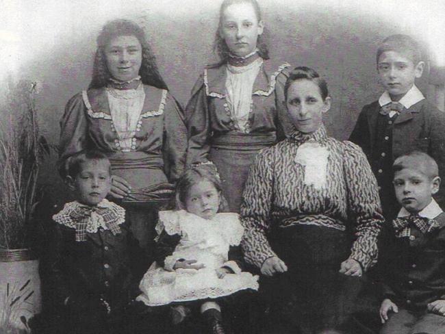 Ethel May Cunningham, nee Fry, with her family. Picture: Benjamin Ady