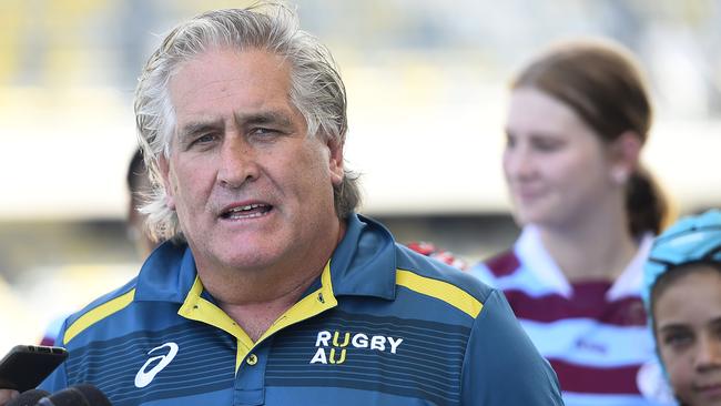 Director of Rugby Scott Johnson will reach out to Australia’s overseas coaches. Picture: Ian Hitchcock/Getty