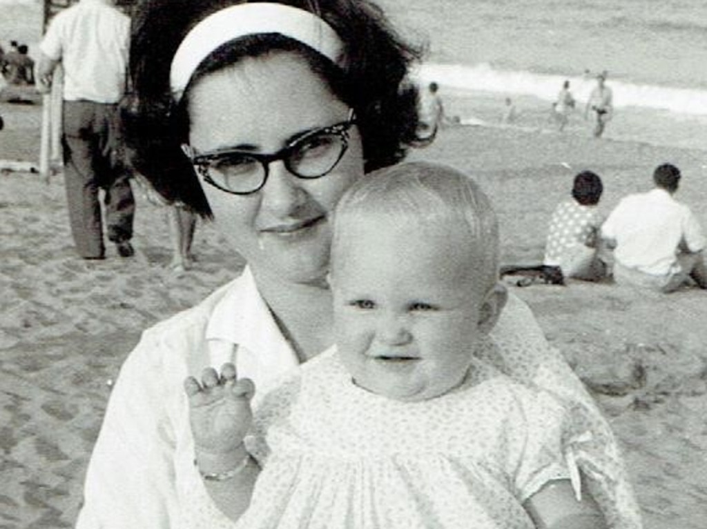 Ms Darroch as a child with her mother.