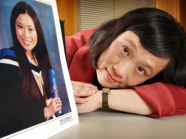 Priscilla Oliver with a picture of her daugher Clare, who died from skin cancer caused by years of solarium use.