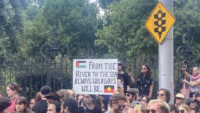 The pro-Palestine movement was told to attend the Invasion Day protests. Picture: Angus McIntyre